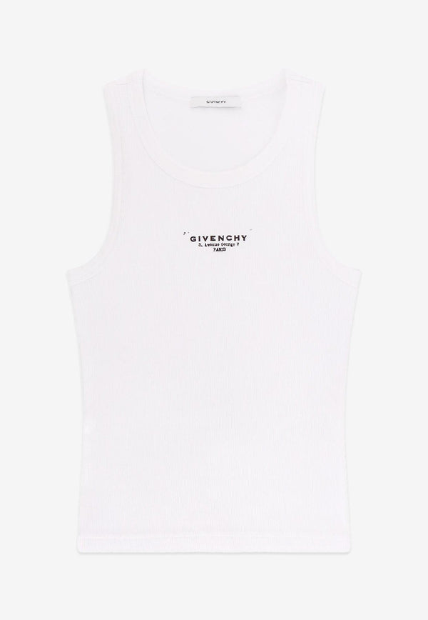 Givenchy Logo Print Tank Top White BW70FPP75N100_White_29842728