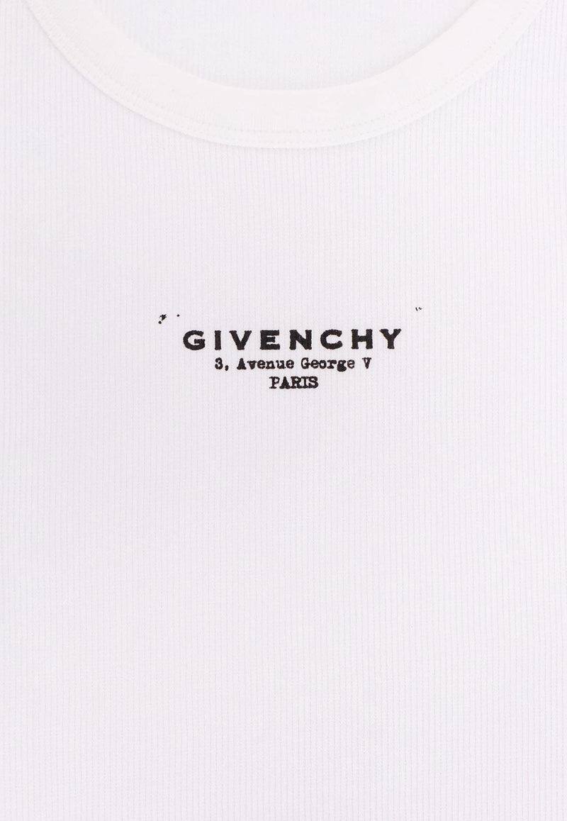 Givenchy Logo Print Tank Top White BW70FPP75N100_White_29842728