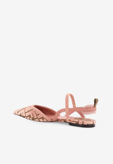 Fendi Colibrì FF Jacquard Velvet Slingback Flats Pink 8J8463AOTPF1TPJ_BEI.MACAR+PINK+ROSE_29851343