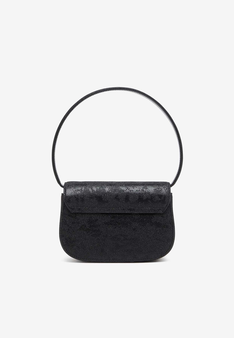 Diesel Oval-D Logo Glittered Shoulder Bag Black X08396P5126T8013_Black_29844221