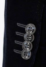 Giorgio Armani Upton Single-Breasted Velvet Blue GM000621TE10046UB109_Blue_29840442