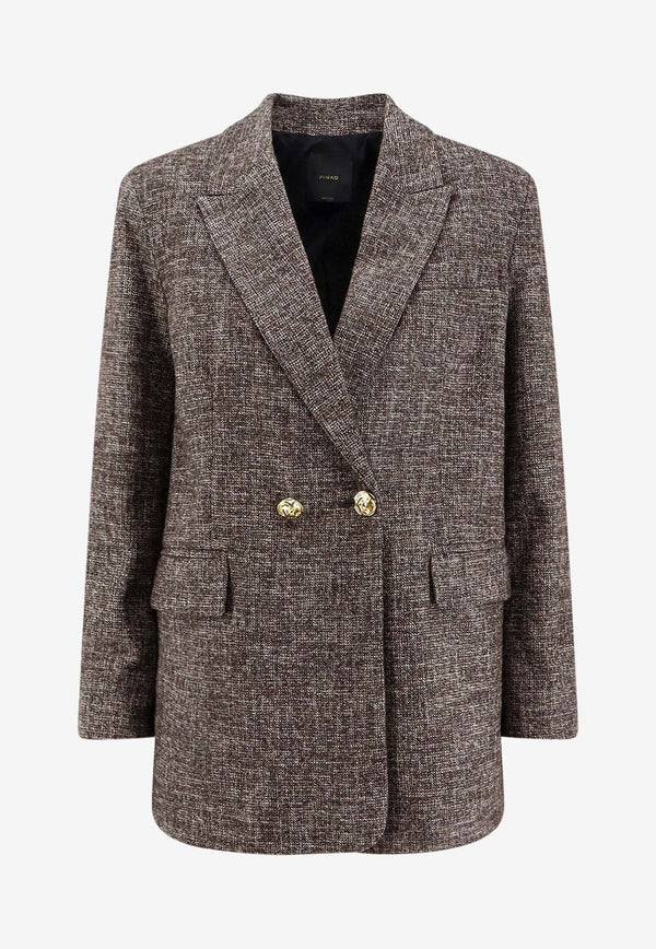 PINKO Gnocchetto Tweed Blazer Gray 105650A2SKZM7_Black_29846373