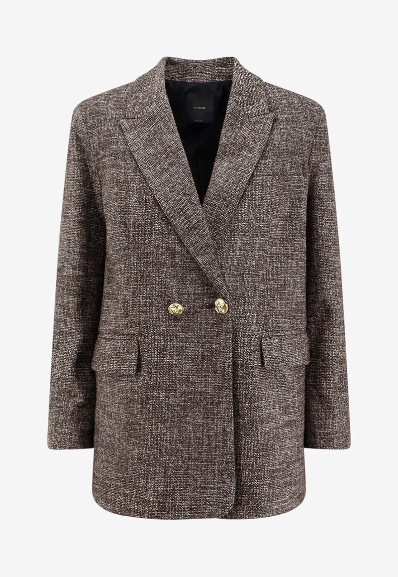 PINKO Gnocchetto Tweed Blazer Gray 105650A2SKZM7_Black_29846373