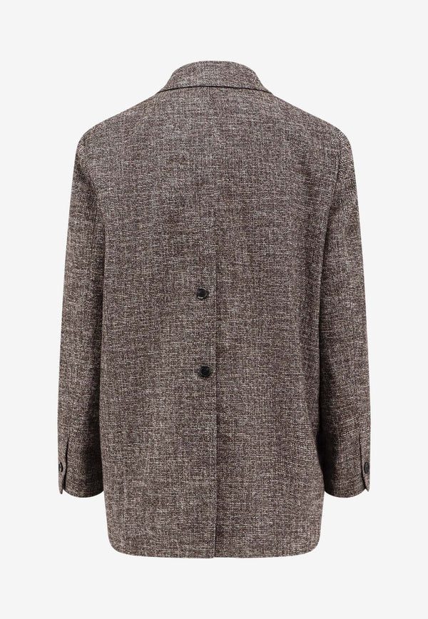 PINKO Gnocchetto Tweed Blazer Gray 105650A2SKZM7_Black_29846373