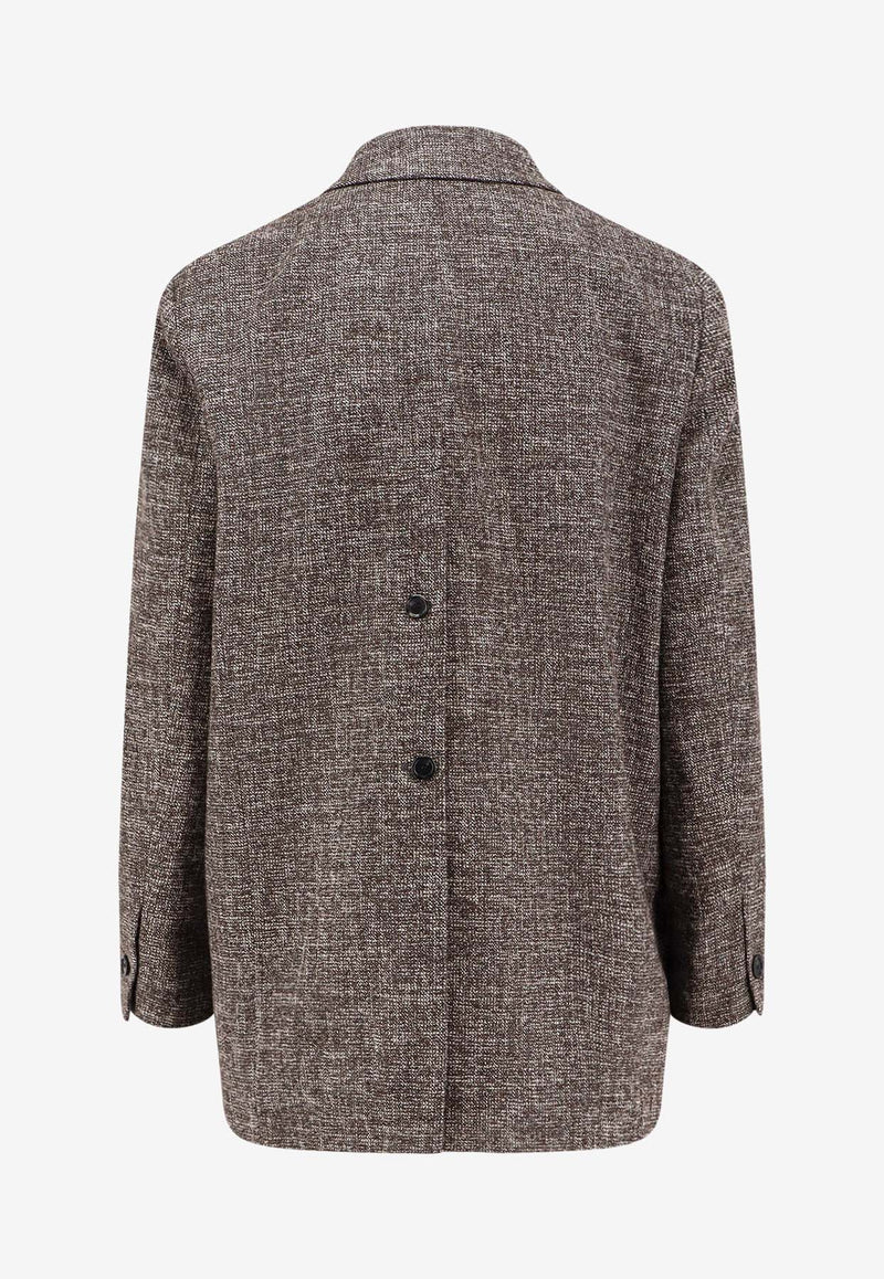 PINKO Gnocchetto Tweed Blazer Gray 105650A2SKZM7_Black_29846373