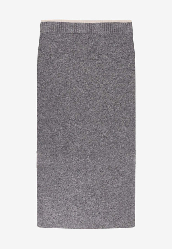 PINKO Wool-Blend Midi Skirt Gray 105489A2Q9II2_Grey_29842919