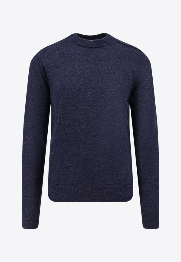 Maison Margiela Wool Sweater with Elbow Patch Blue S50HL0041M13098511M_Red_29845006