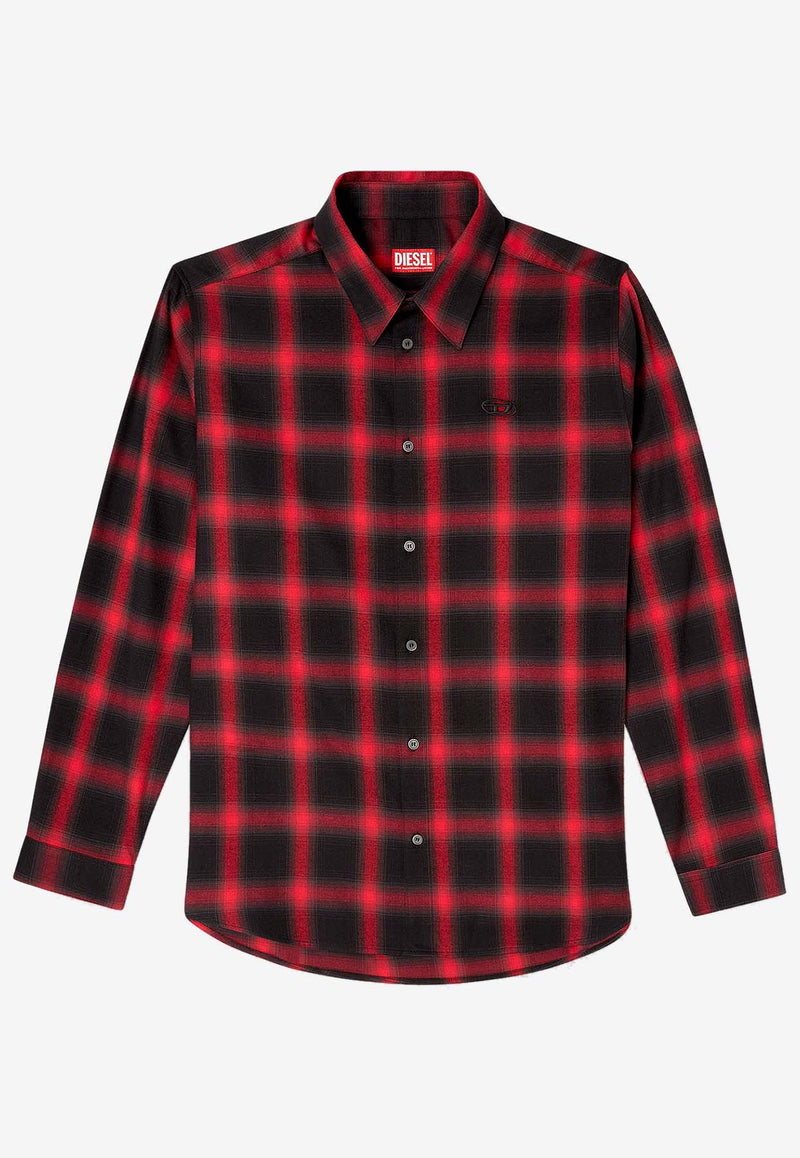 Diesel S-Simply Long-Sleeved Check Shirt Multicolor A185020HGBT9XXA_Black_29845053