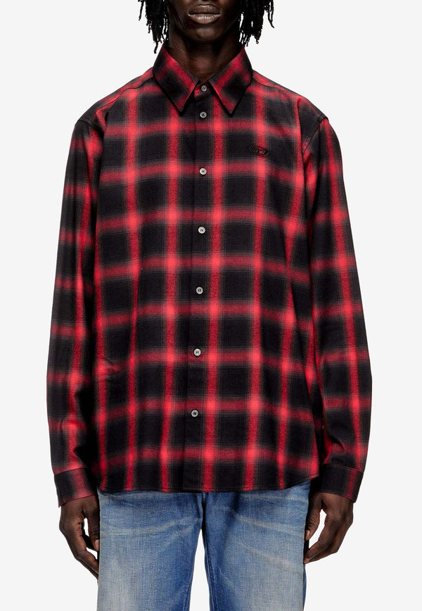 Diesel S-Simply Long-Sleeved Check Shirt Multicolor A185020HGBT9XXA_Black_29845053
