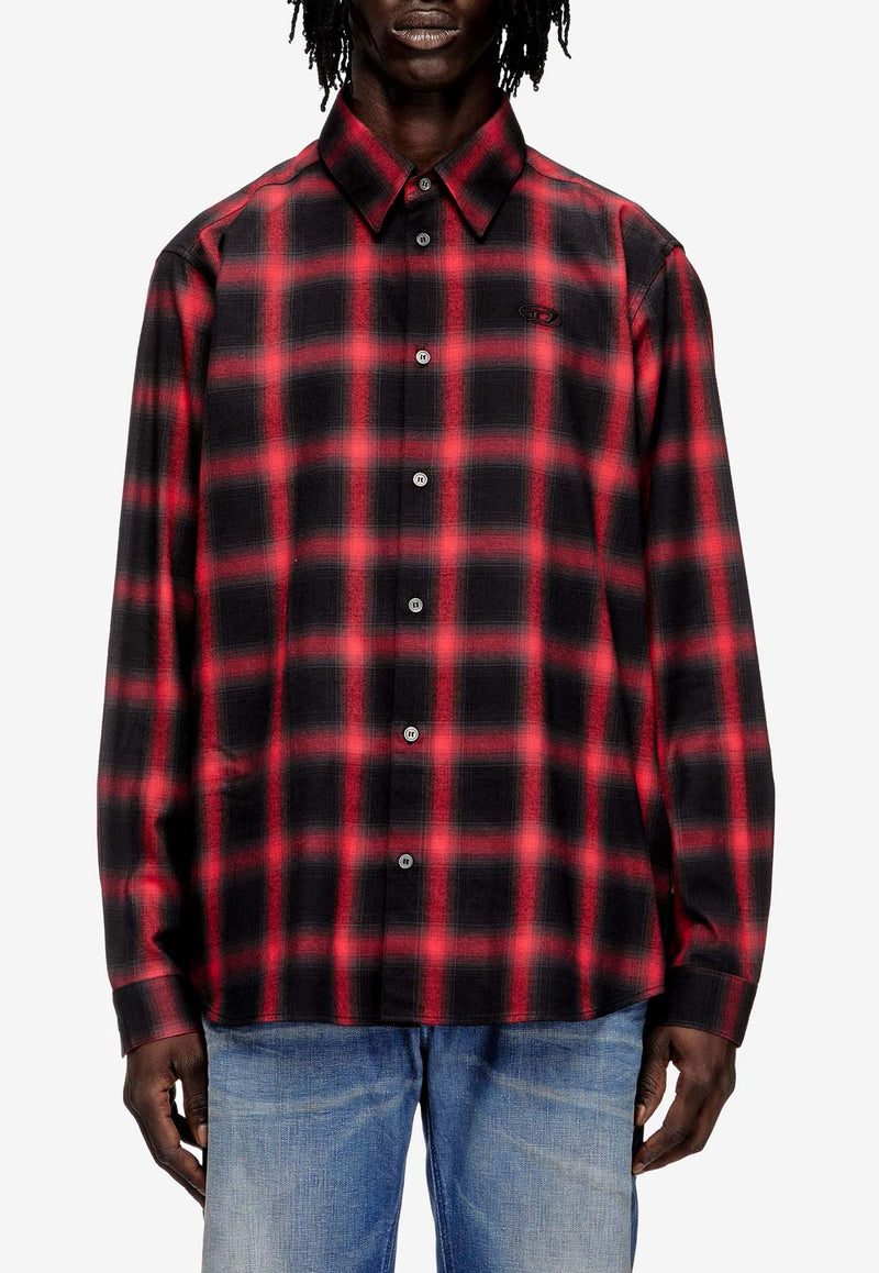 Diesel S-Simply Long-Sleeved Check Shirt Multicolor A185020HGBT9XXA_Black_29845053