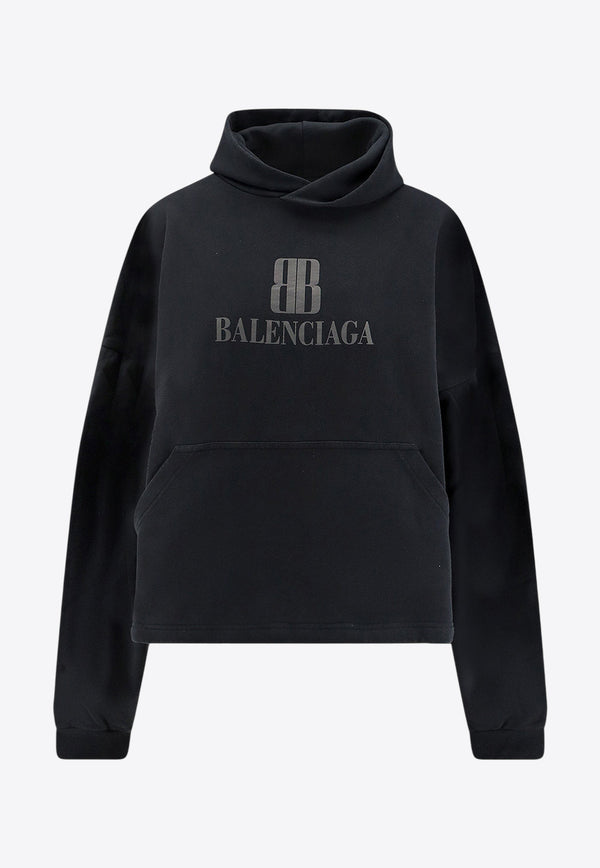 Balenciaga Nano BB Faded Hooded Sweatshirt Black 818433TSVO31083_FADED BLACK_29840019