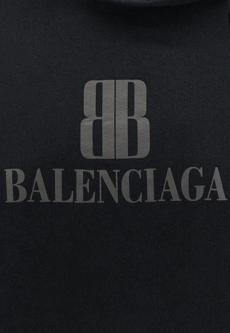 Balenciaga Nano BB Faded Hooded Sweatshirt Black 818433TSVO31083_FADED BLACK_29840019