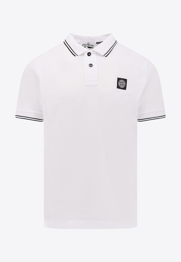 Stone Island Logo Patch Polo T-shirt White K2S152200007S0018V1001_White_29842896