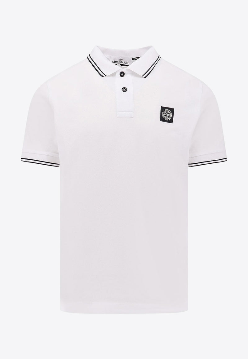 Stone Island Logo Patch Polo T-shirt White K2S152200007S0018V1001_White_29842896