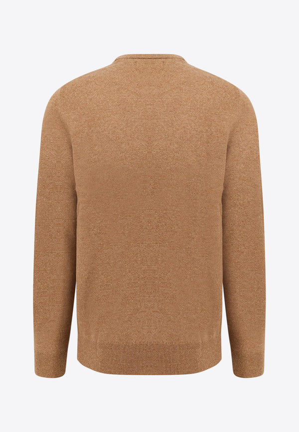 Polo Ralph Lauren Embroidered Logo Wool Sweater Beige 710974148005_LATTE BROWN HEATHER_29845268