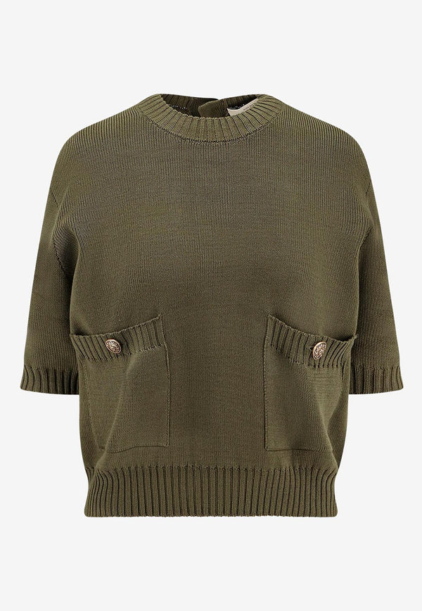 Golden Goose DB Ottavia Ribbed Knit Top Olive GWP02379P00210535547_GRAPE LEAF_29856730
