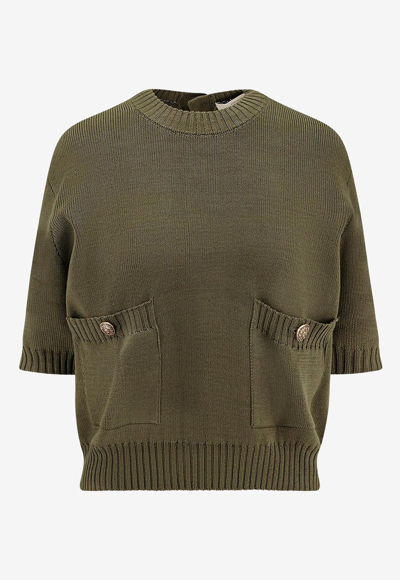 Golden Goose DB Ottavia Ribbed Knit Top Olive GWP02379P00210535547_GRAPE LEAF_29856730
