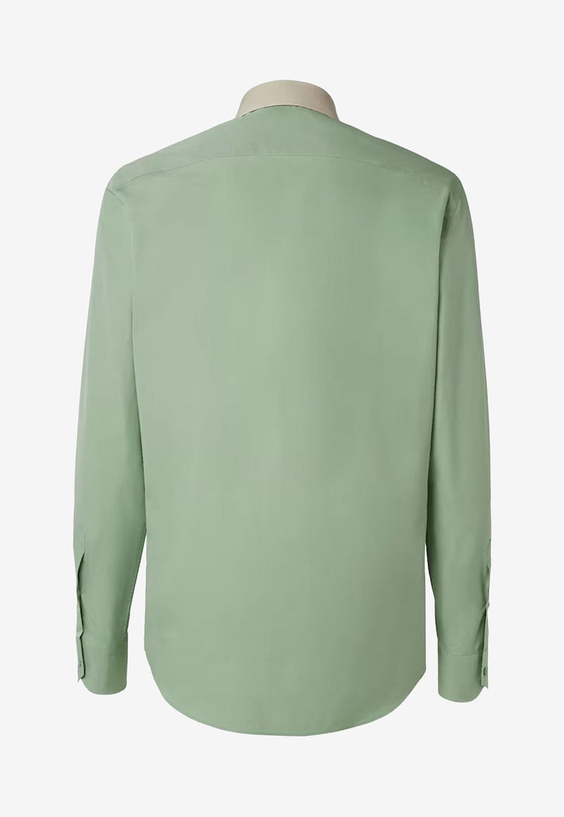 Fendi Essential Long-Sleeved Shirt Green FS0585AVK9F1D36_SCORPIO_29851605