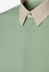 Fendi Essential Long-Sleeved Shirt Green FS0585AVK9F1D36_SCORPIO_29851605
