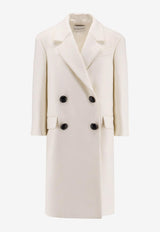 Givenchy Double-Breasted Wool Coat White BWC0E015X2105_White_29842472