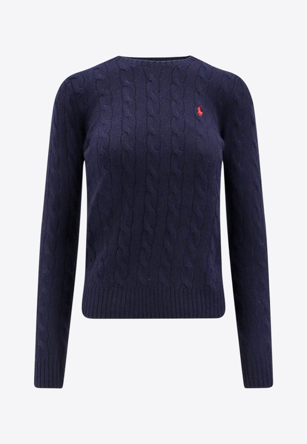 Polo Ralph Lauren Cable Knit Logo Sweater Navy 211971865003_HUNTER NAVY_29846968