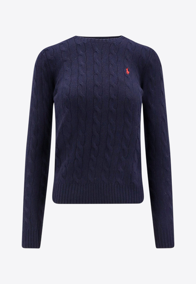 Polo Ralph Lauren Cable Knit Logo Sweater Navy 211971865003_HUNTER NAVY_29846968