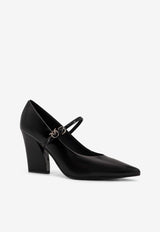 PINKO Viola 85 Mary-Jane Patent Leather Pumps Black SD0415E002Z99_Black_29840157