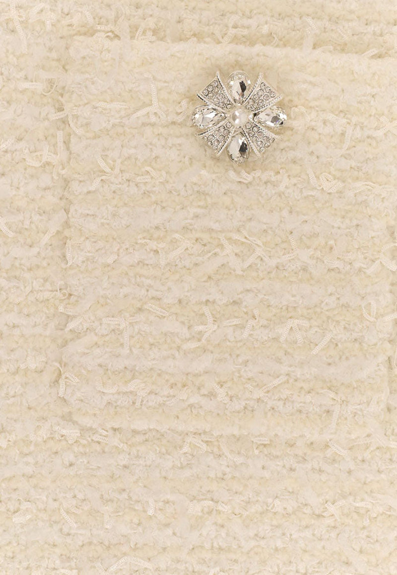 Self-Portrait Bouclé Tweed Mini Skirt Cream AW25028SKCCREAM_White_29842570