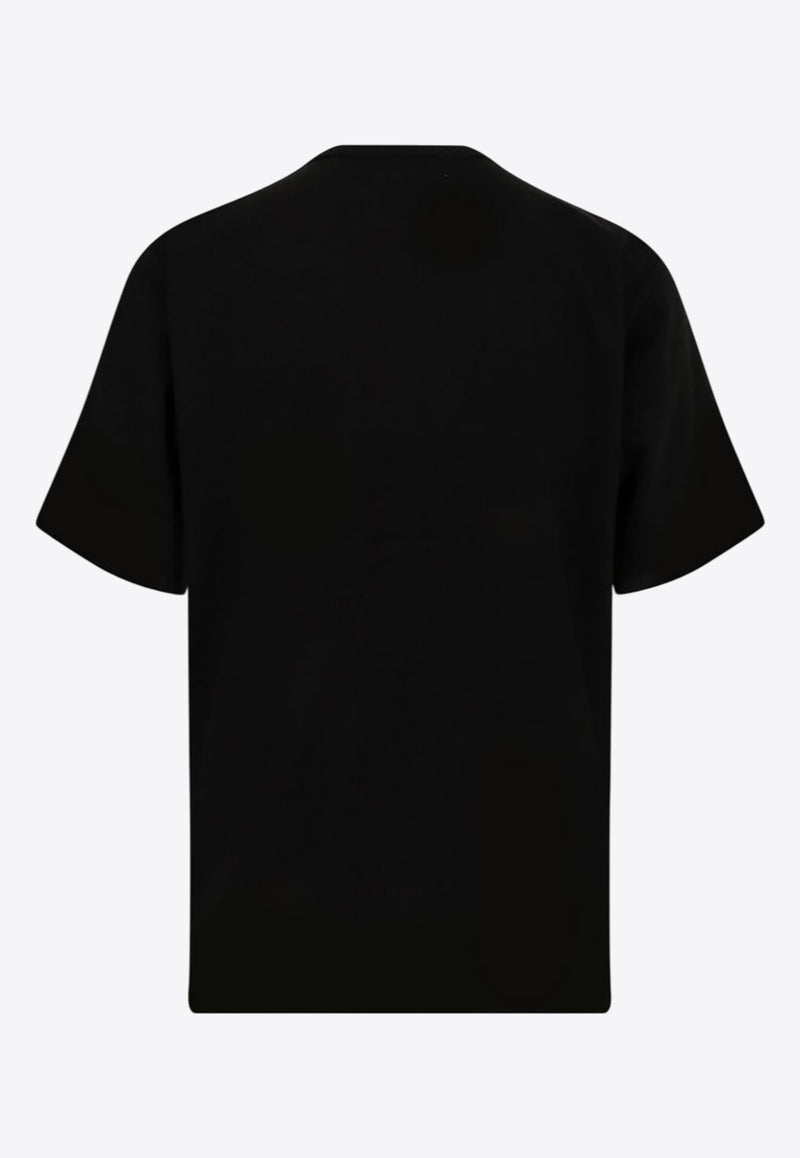 Sacai Crewneck T-shirt with Nylon Inserts Black 2503796M001_Black_29839377