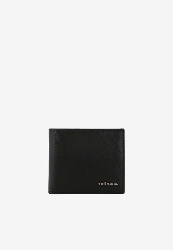 Kiton Ciro Paone Bi-Fold Logo Leather Wallet Black UPEA015N0126901NERO_Black_29839957