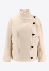 Isabel Marant Etoile Hanis Double-Breasted Short Coat Light Beige MA0267FBB1D03I23EC_Beige_29843495