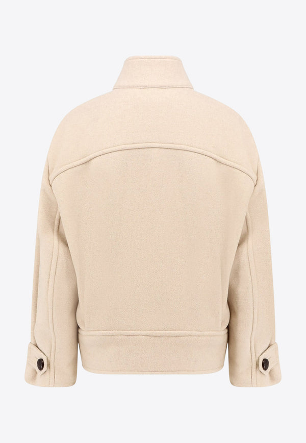 Isabel Marant Etoile Hanis Double-Breasted Short Coat Light Beige MA0267FBB1D03I23EC_Beige_29843495