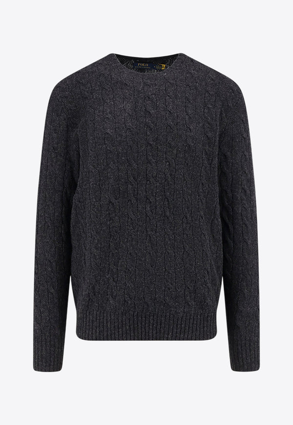 Polo Ralph Lauren Cable Knit Wool Sweater Gray 710876762013_DARK GRANITE HTHR_29844028