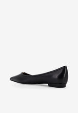 Tory Burch Double T Leather Ballet Flats Black 160235_006_Black_29840382