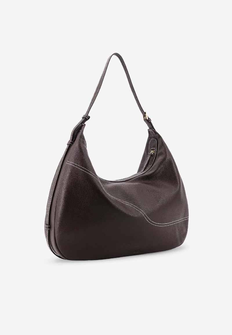 ATP Atelier Potenza Leather Shoulder Bag Brown 1227471062_Walnut Contrast Stitch_30009847