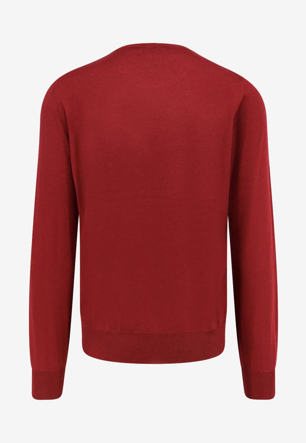 Brunello Cucinelli Ribbed Crewneck Sweater Red M2300100CDB26_RED CIOTTOLO_30005058