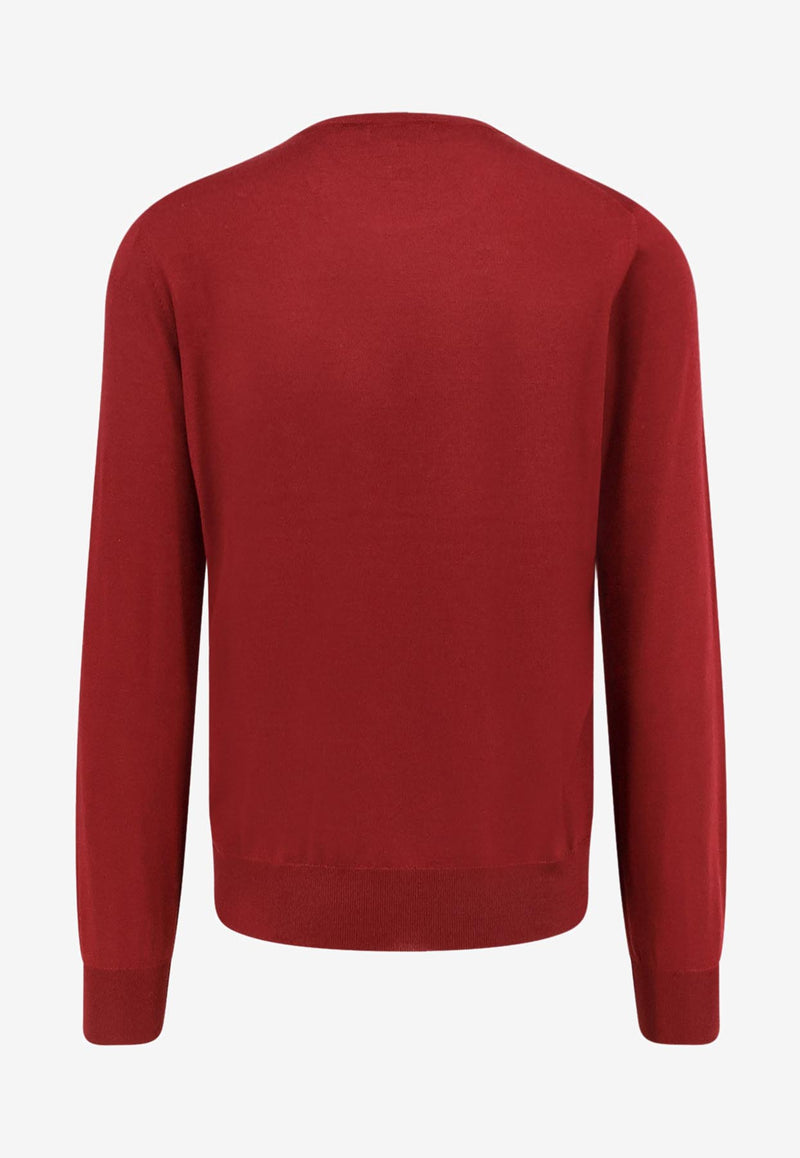 Brunello Cucinelli Ribbed Crewneck Sweater Red M2300100CDB26_RED CIOTTOLO_30005058