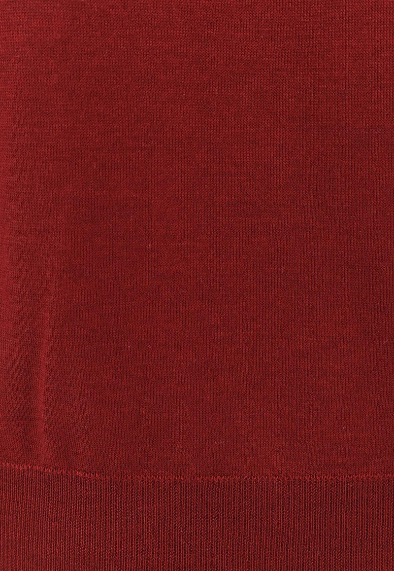 Brunello Cucinelli Ribbed Crewneck Sweater Red M2300100CDB26_RED CIOTTOLO_30005058