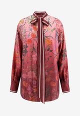 Gucci Floral Print Long-Sleeved Silk Shirt Multicolor 835617ZATG85057_PINK/ROSSO ANCORA/MC_29854152