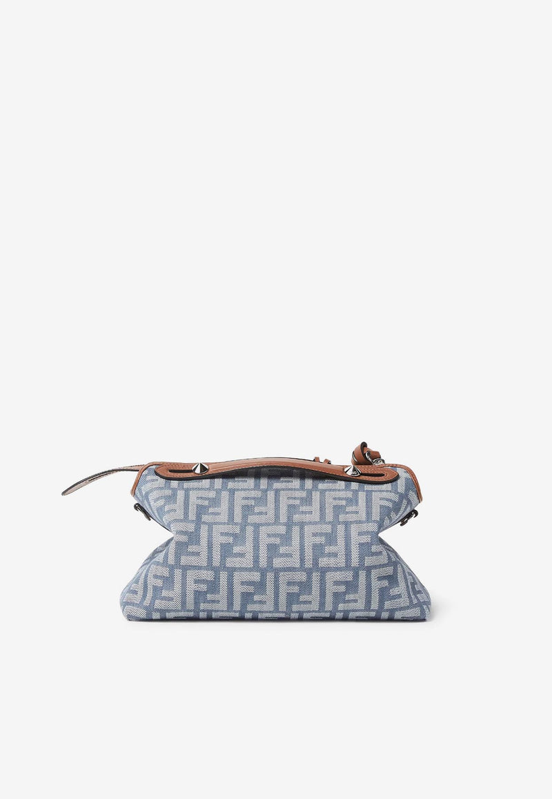 Fendi Medium By The Way FF Jacquard Denim Crossbody Bag Denim 8BL155AUT4F1SXP_MIRTO+DARK NUT+P_29850285