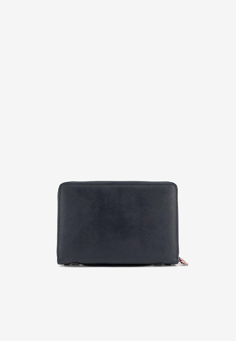 Kiton Ciro Paone Logo Lettering Leather Briefcase Blue UPEA050N0126902BLU_Blue_29847699