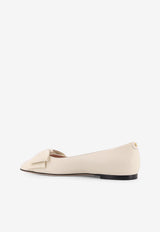 Valentino Bowow Leather Ballet Flats Ivory 7W2S0MS0DDT098_White_29844923
