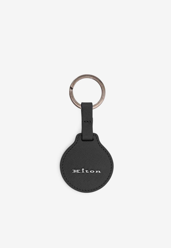 Kiton Ciro Paone Logo Lettering Leather Keyring Black UPEA049N0126901NERO_Black_29846809