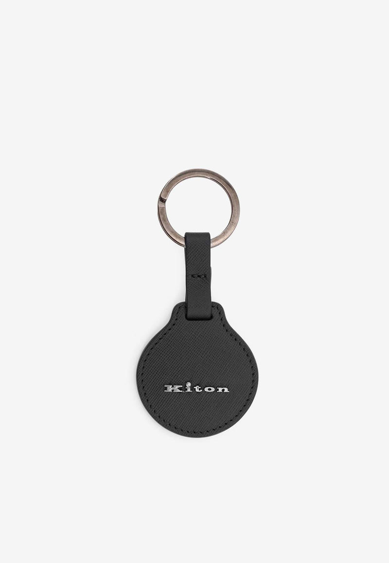 Kiton Ciro Paone Logo Lettering Leather Keyring Black UPEA049N0126901NERO_Black_29846809