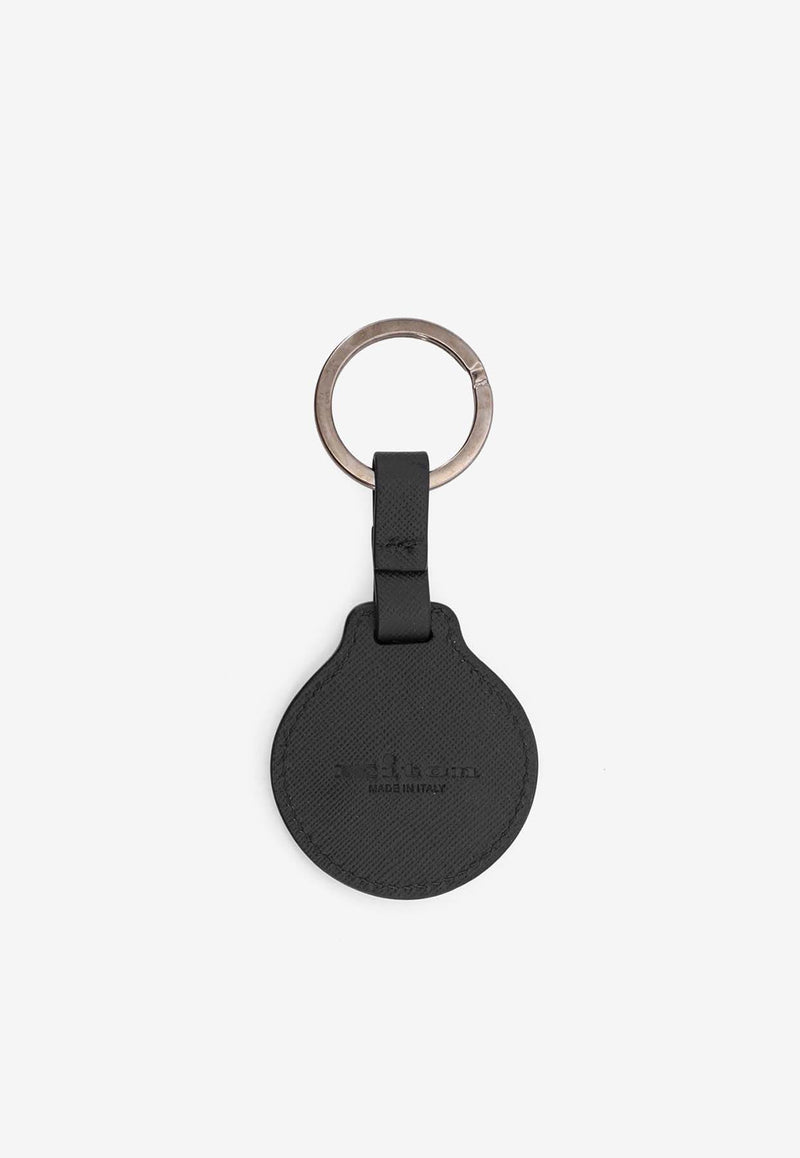 Kiton Ciro Paone Logo Lettering Leather Keyring Black UPEA049N0126901NERO_Black_29846809