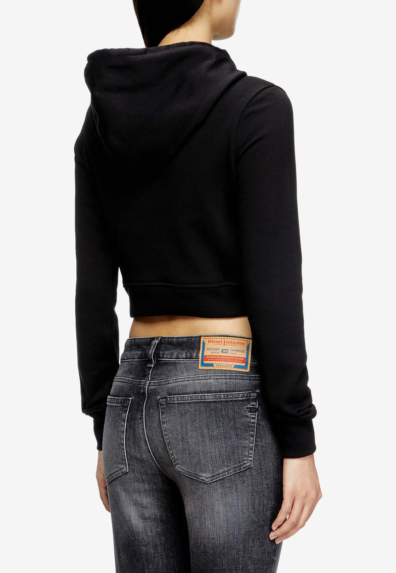 Diesel F-Slimmy Hooded Cropped Sweatshirt Black A157140GRAC9XXC_Black_29841362