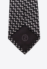 Giorgio Armani Jacquard Pattern Silk Tie Black GM000800TE16576FC027_Black_29845834
