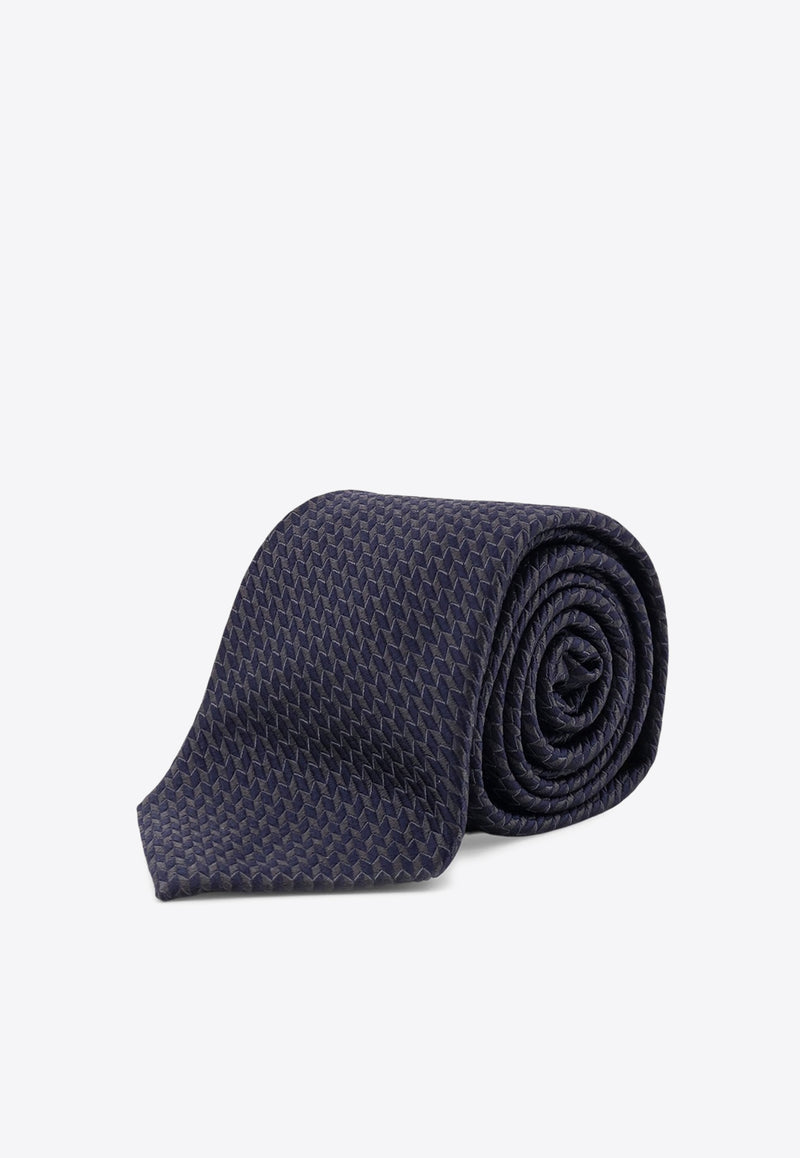 Giorgio Armani All-Over Micro Pattern Silk Tie Navy GM000800TE16560F6016_WENGE_29846390