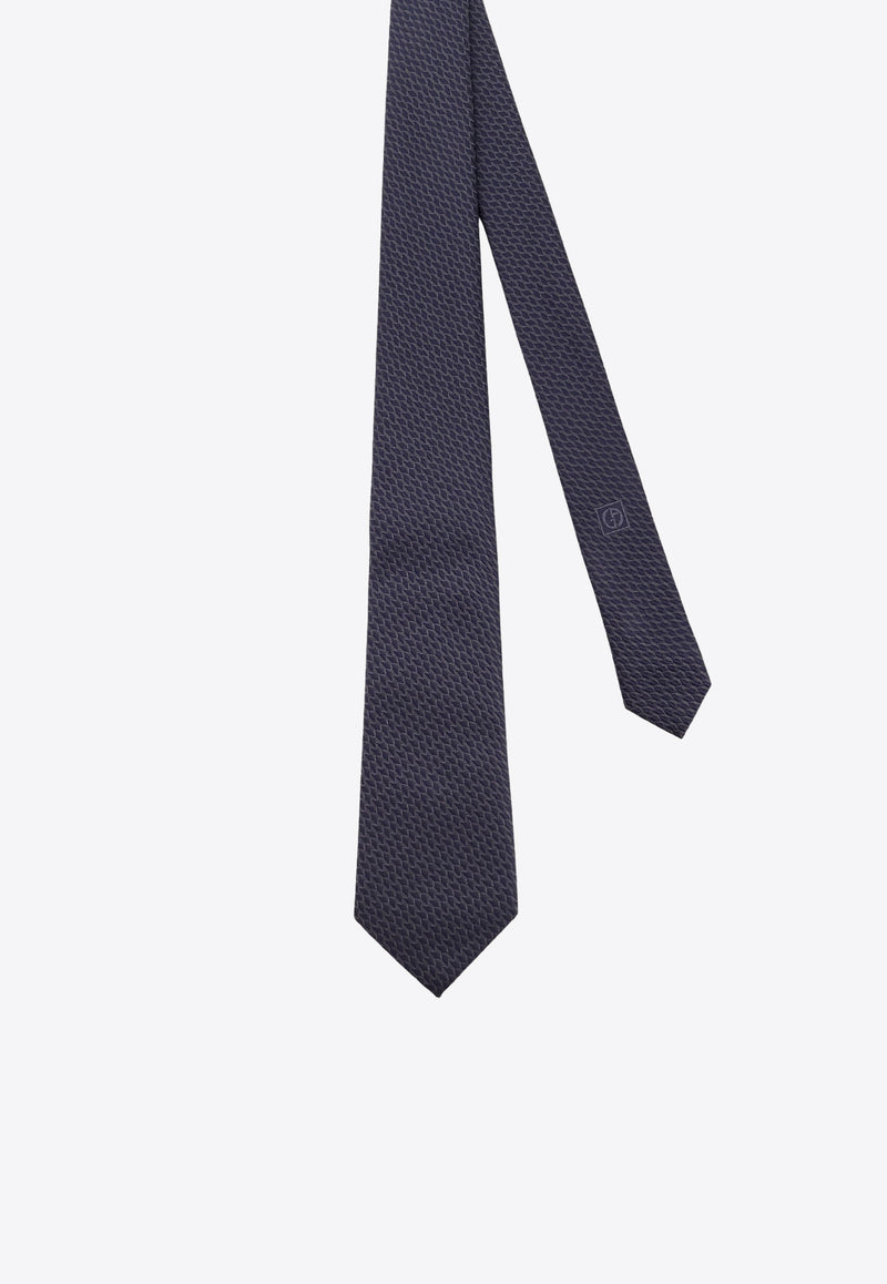 Giorgio Armani All-Over Micro Pattern Silk Tie Navy GM000800TE16560F6016_WENGE_29846390