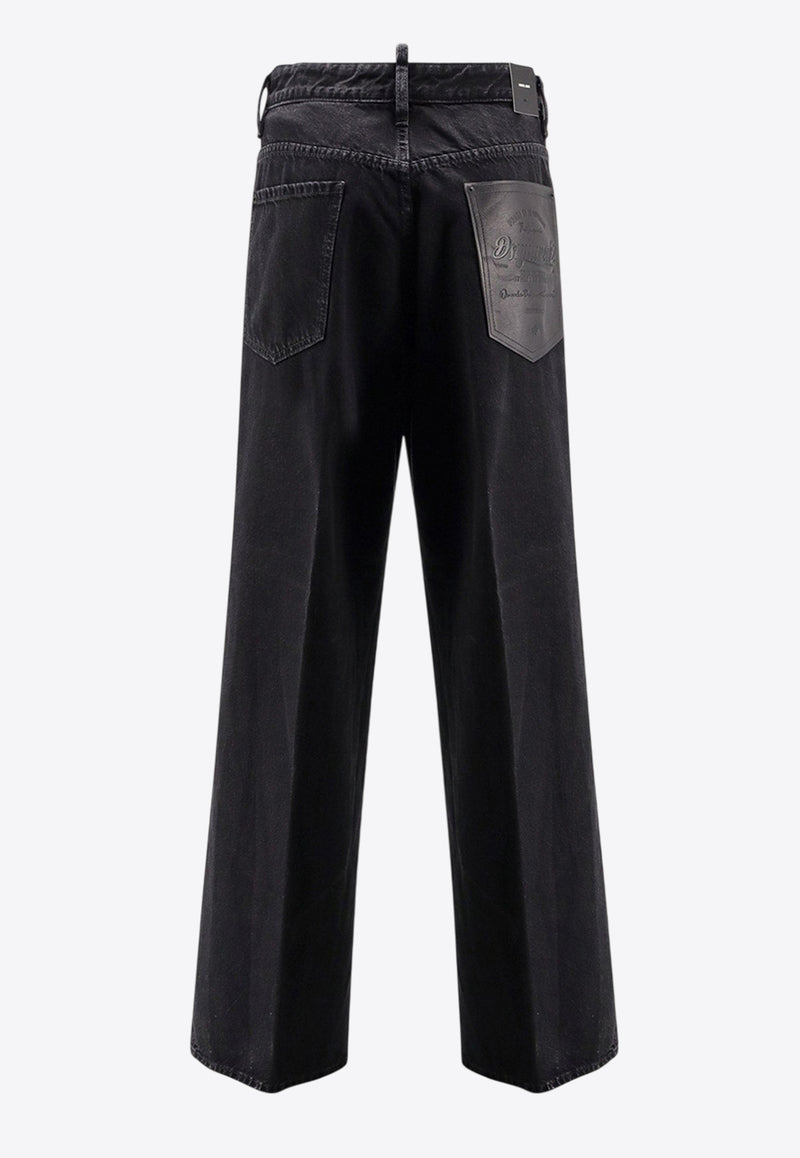 Dsquared2 Embossed Logo Loose Jeans Black S74LB1768D30015900_Black_29843127